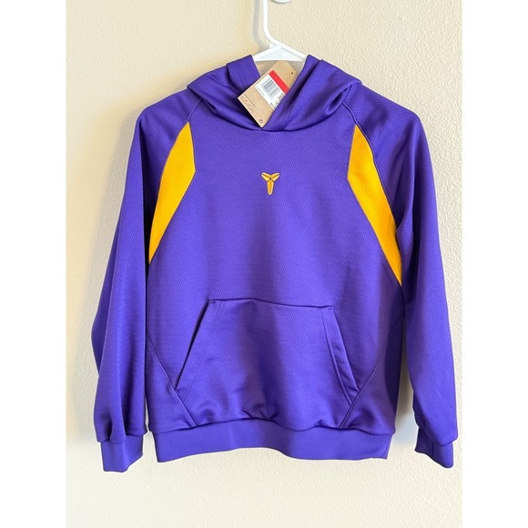 Nike NWT Kobe Bryant Mamba Kids Hoodie and Shorts Set Purple Yellow Size Large - Picture 4 of 10